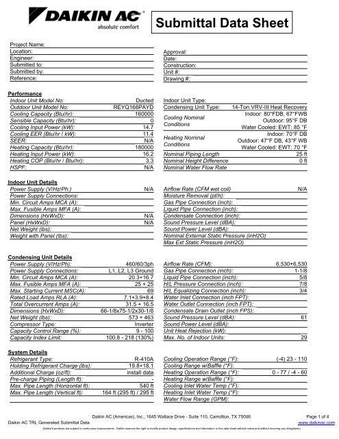 REYQ168PAYD_Submittal Data Sheet_460V.pdf - HTS