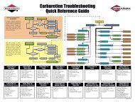 Carburetion Troubleshooting Quick Reference ... - Briggs & Stratton