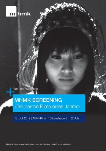MHMk Screening - MHMK Macromedia Hochschule für Medien und ...