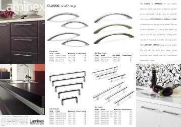 Laminex Handles - Joinery Products