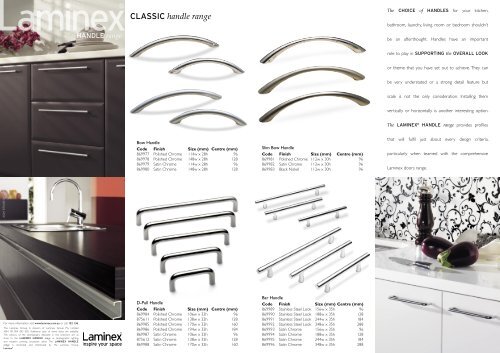 Laminex Handles - Joinery Products