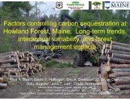 Factors controlling carbon sequestration at Howland Forest, Maine ...