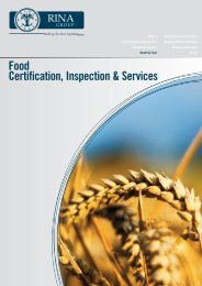 Food Certification, Inspection & Services - Rina