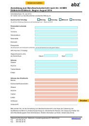 Anmeldung Art. 32 - Allgemeine Berufsschule Zürich