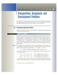 Transportation, Assignment, and Transshipment Problems