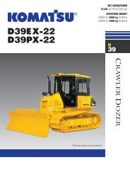 Download D39EX-22 Specification (PDF) - Komatsu