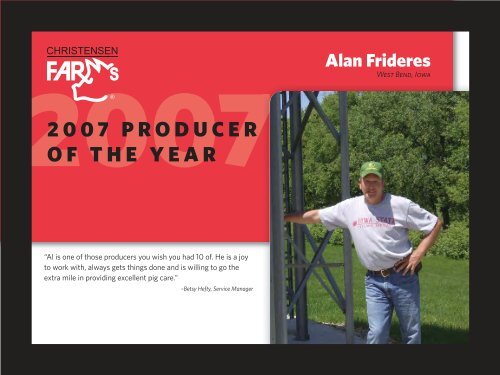 award-winning producers - Christensen Farms