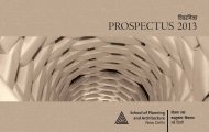 PROSPECTUS 2013 - School of Planning and Architecture