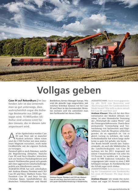 Vollgas geben - Reise Landtechnik GmbH & Co. KG