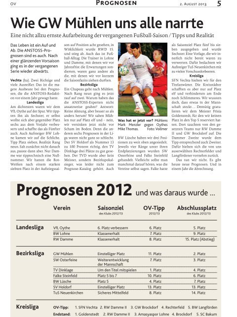 Sonderbeilage der Oldenburgischen Volkszeitung vom 02. August