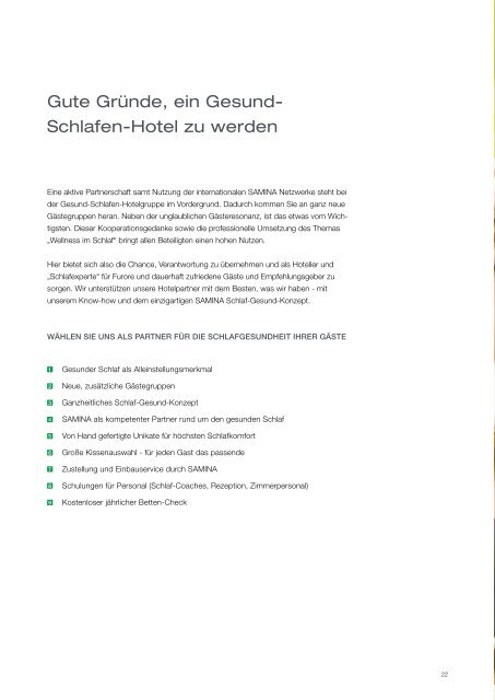 Wellness im Schlaf [PDF] - SAMINA Hotels