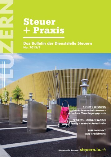 Steuer+Praxis: Ausgabe 2013/2 ist erschienen - Steuern Luzern