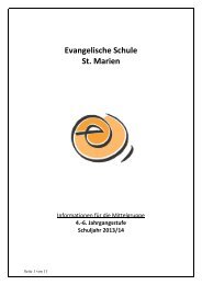 Infoheft 2013/14 Mittelgruppe - Evangelische Schule Neubrandenburg