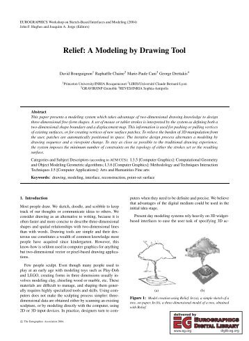 Relief: A Modeling by Drawing Tool