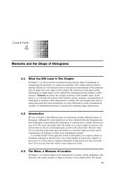 Chapter 4: Moments and the Shape of Histograms