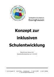 Konzept zur inklusiven Schulentwicklung - Grundschule Essinghausen