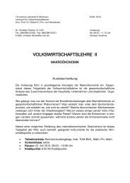 Handout - Lehrstuhl für Volkswirtschaftslehre - TUM