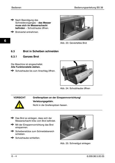 Bizerba Bedienungsanleitung BS38 - OBRECHT Technologie AG