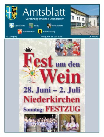 Amtsblatt - KW 26 - Verbandsgemeinde Deidesheim