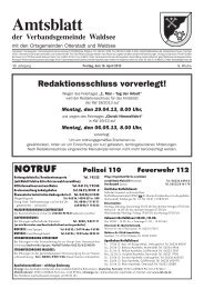 Kalenderwoche 16 - Verbandsgemeinde Waldsee