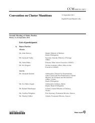 Official list of participants - Cluster Munition Coalition