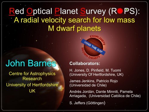 John Barnes - Centre for Astrophysics Research (CAR) - University ...
