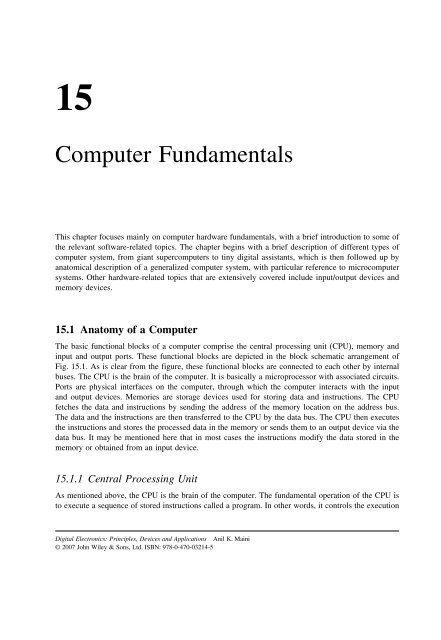 Digital Electronics: Principles, Devices and Applications