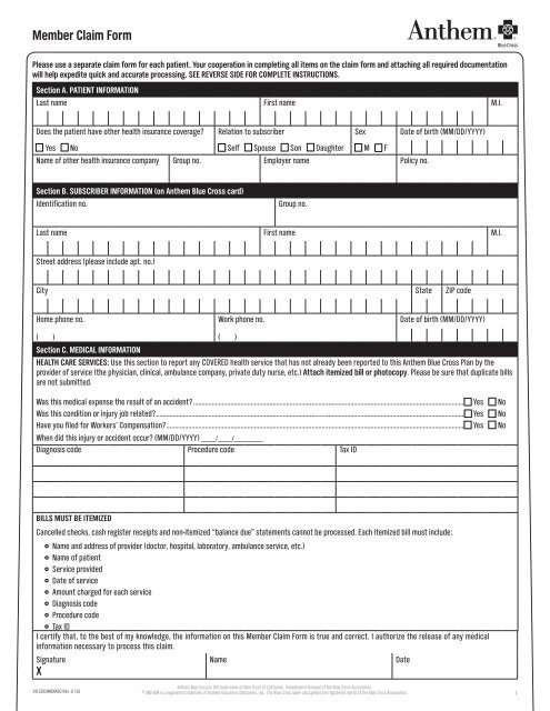 Subscriber Id On Anthem Insurance Card