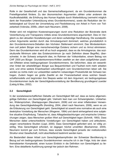 Zürcher Beiträge zur Psychologie der Arbeit - PdA - ETH Zürich