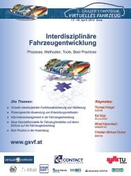 Keynotes: Die Themen: Interdisziplinäre Fahrzeugentwicklung - GSVF