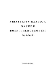 Strategija razvoja nauke u BiH 2010.- 2015. - Univerzitet u Zenici