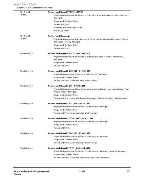 Andrei Voznesenskii papers - OAC PDF server