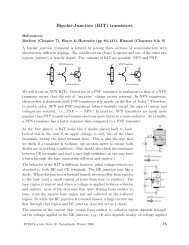 Bipolar-Junction (BJT) transistors