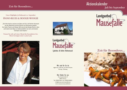Aktionskalender - Restaurant Mausefalle