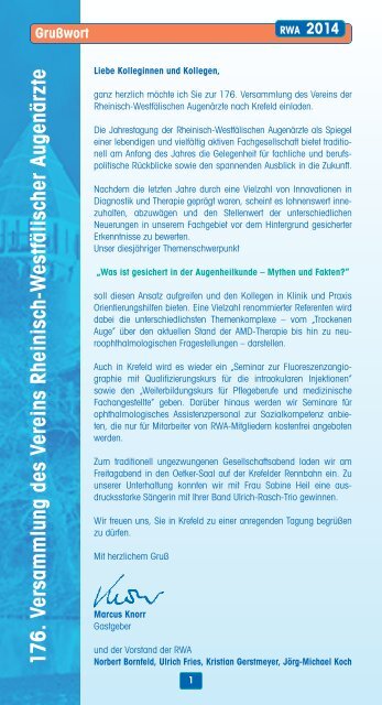 Tagungsprogramm - Congress-Organisation Gerling GmbH