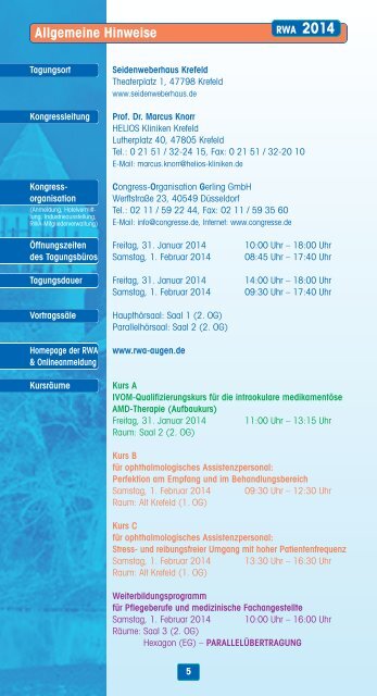 Tagungsprogramm - Congress-Organisation Gerling GmbH