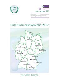 Untersuchungsprogramm Labormedizin - Dr. Staber & Kollegen GmbH