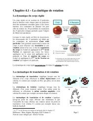 Chapitre 4.1 – La cinétique de rotation