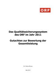 Gutachten zum Qualitätssicherungssystem 2011 - ORF Public Value