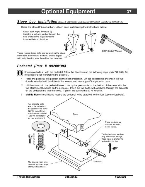 Pendleton (745-790) Owner's Manual - Avalon