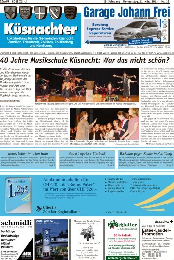40 Jahre Musikschule Küsnacht: War das nicht schön? - Lokalinfo AG