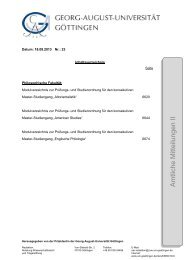 Amtliche Mitteilungen II Ausgabe 23 - Georg-August-Universität ...