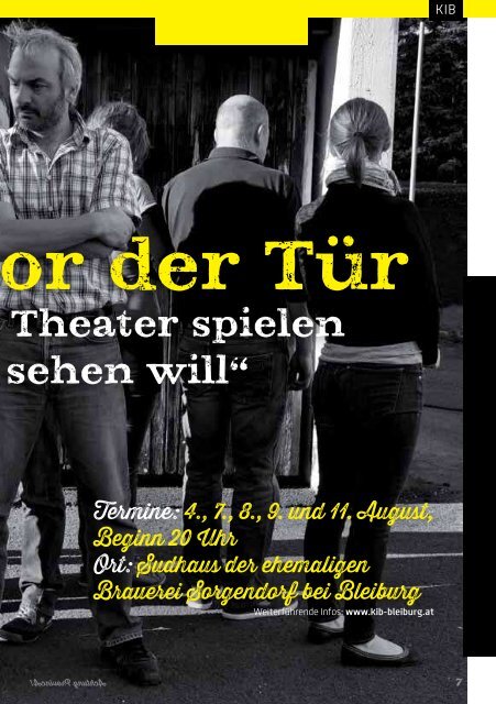 Folder Theatertage zum Download - KIB Bleiburg