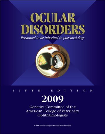 Ocular disorders, proven or presumed to be ... - Animal Eye Care