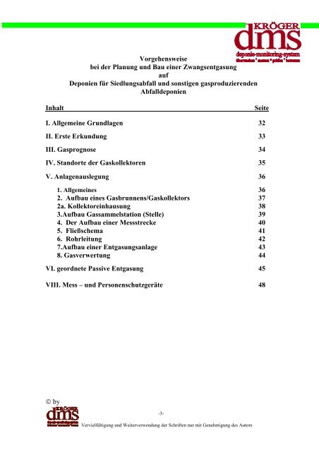 Deponiegas - dms-Kröger deponie-monitoring-system