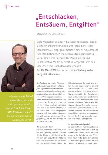 „Entschlacken , Entsäuern , Entgiften “ - Institut Strohauer