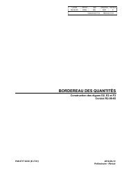 BORDEREAU DES QUANTITÉS