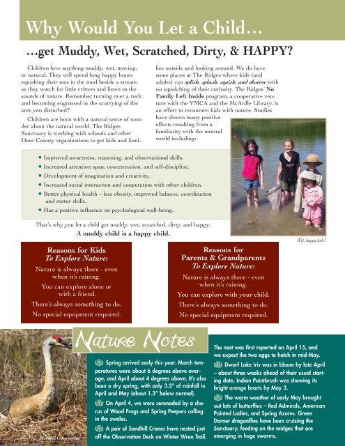 Spring 2010 Sanctuary Newsletter - The Ridges Sanctuary