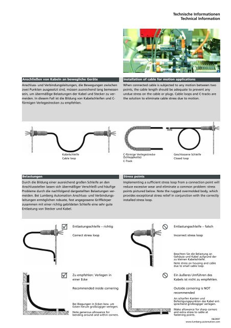 Hinweise zum Anschließen und Verlegen von Kabeln · Cable ...