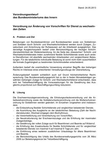 Verordnungsentwurf des Bundesministeriums des Innern ...